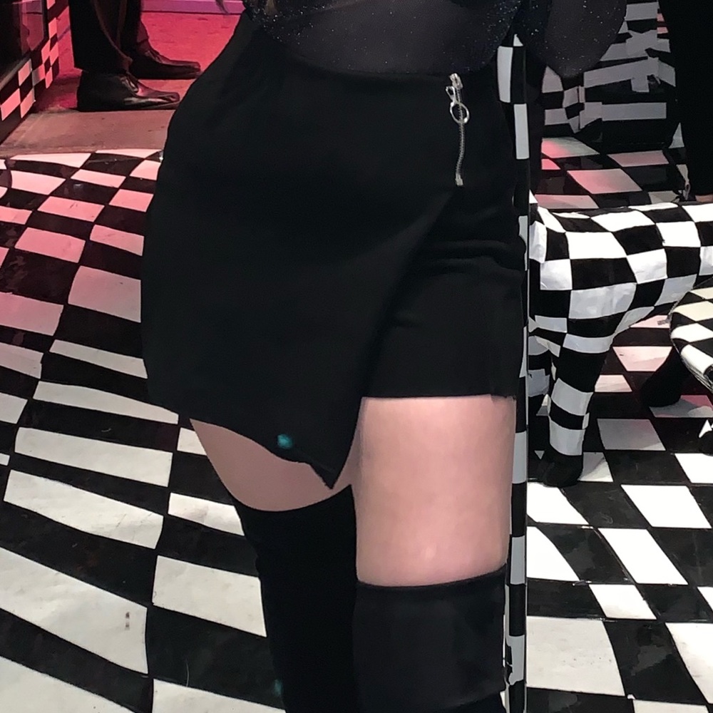 Asymmetrical Black Zara Skort